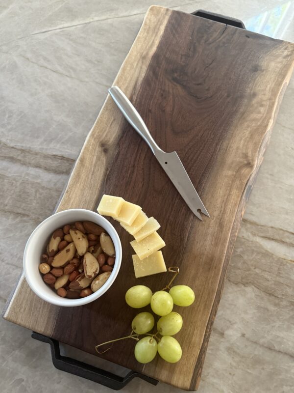 Walnut Board, large with metal handles #1 - Image 2