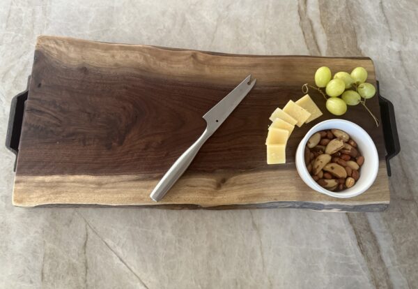Walnut Board, large with metal handles #1 - Image 5