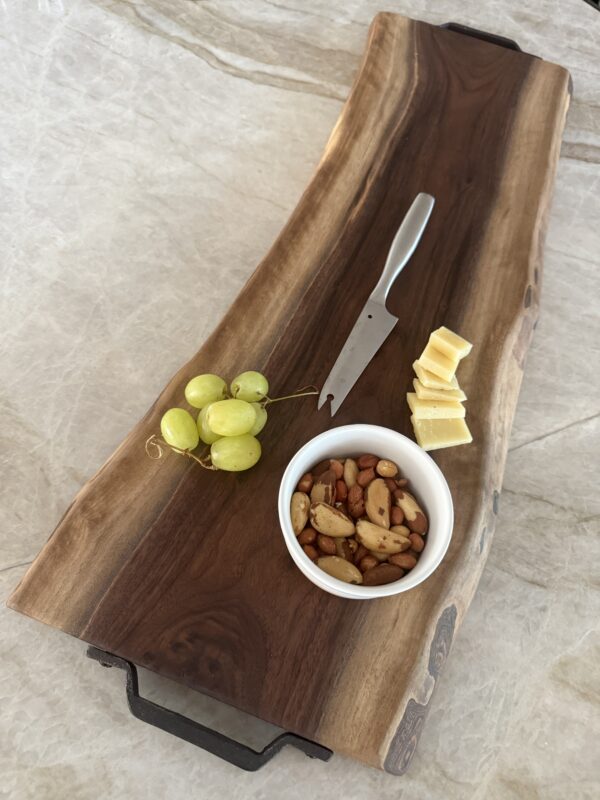 Walnut Board, large with metal handles #2 - Image 2