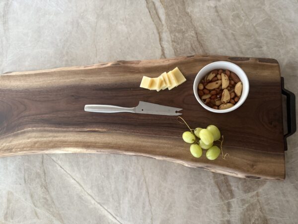 Walnut Board, large with metal handles #2 - Image 5