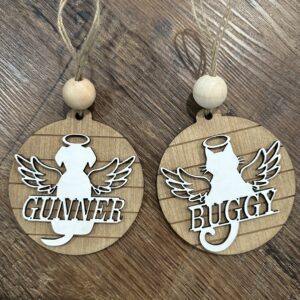 MEMORIAL PET ORNAMENTS with CUSTOM NAME