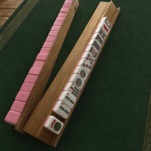 Handcrafted wooden Mahjong racks - set of 4 18" racks