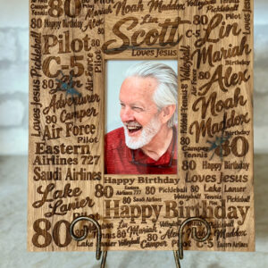 Personalized Engraved Wood Picture Frame